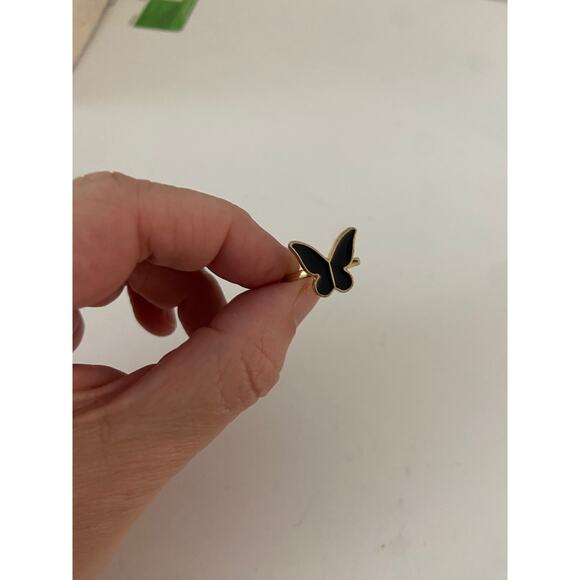 Black butterfly ring size 7.5 - Picture 3 of 3